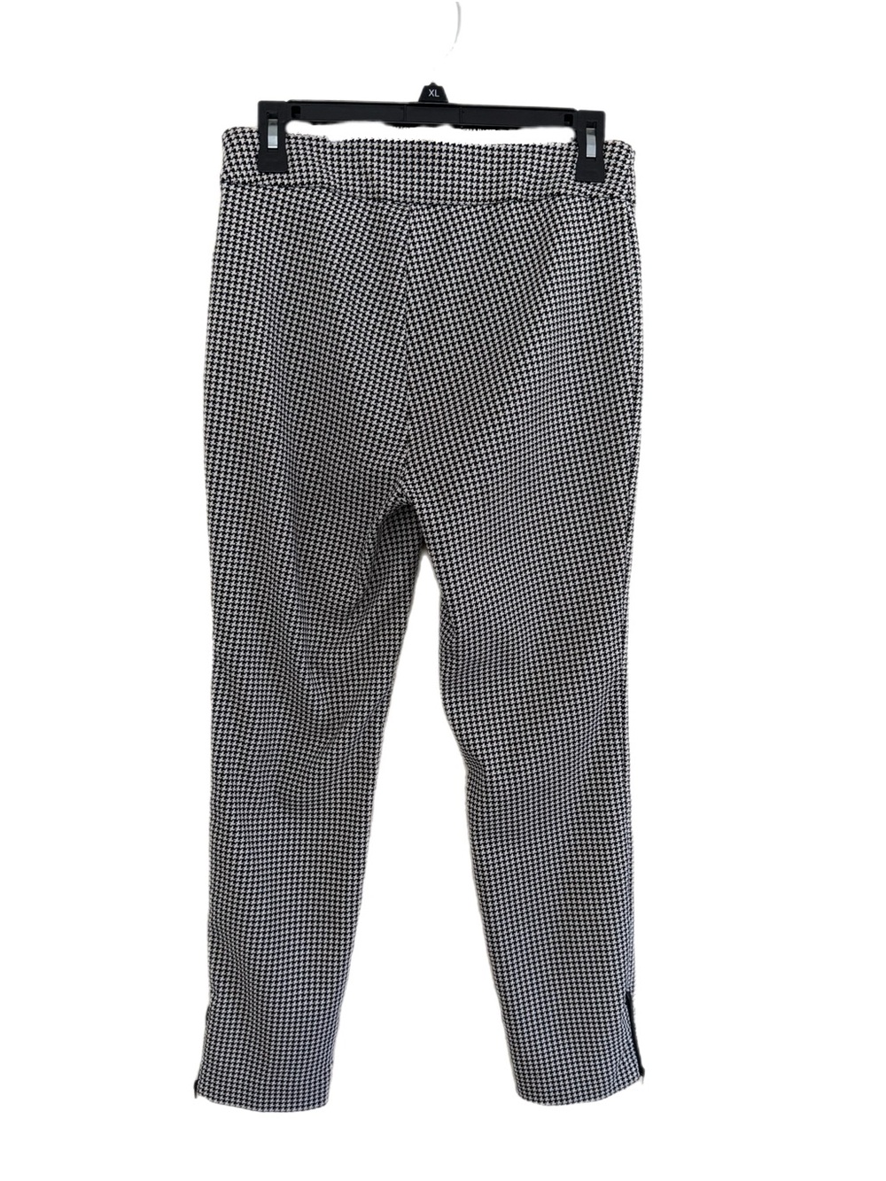Van Heusen Black and White Houndstooth Skinny Pants with ankle zipper Size 6 - Picture 3 of 10